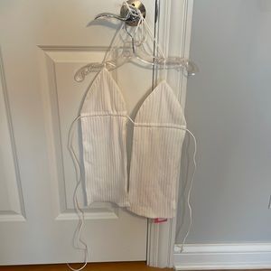 White halter top